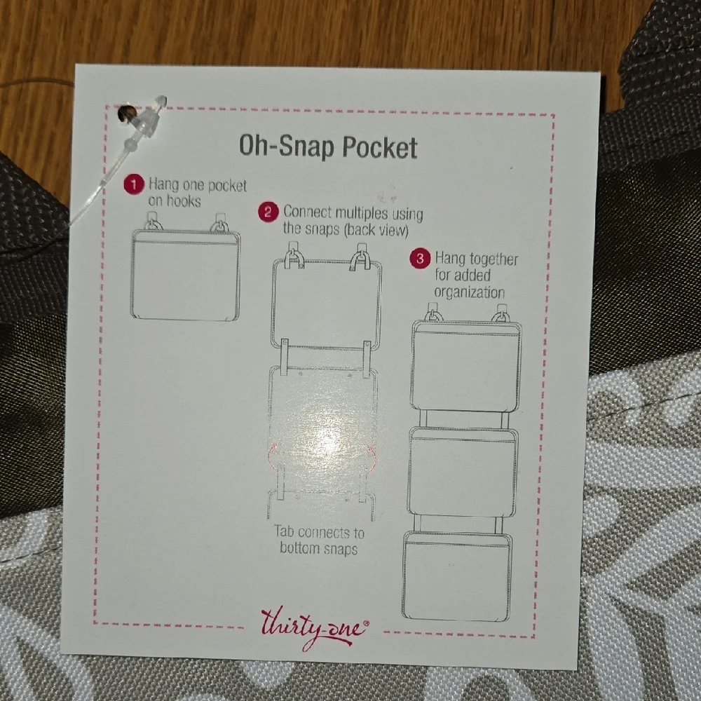 thirty-one Oh-Snap Pocket Taupe Playful Parade